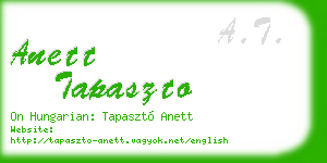 anett tapaszto business card